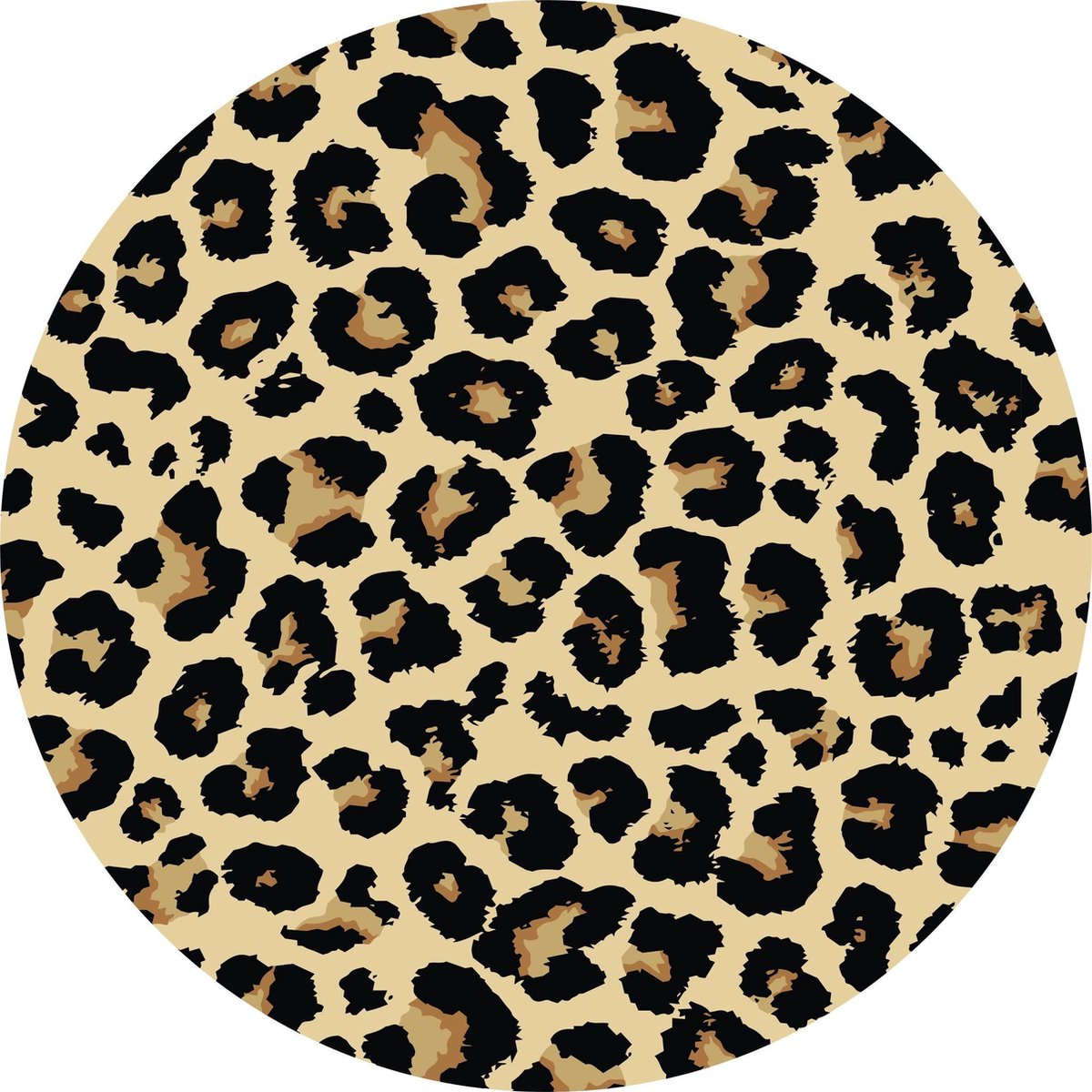 Vloerkleed vinyl rond | Luipaard